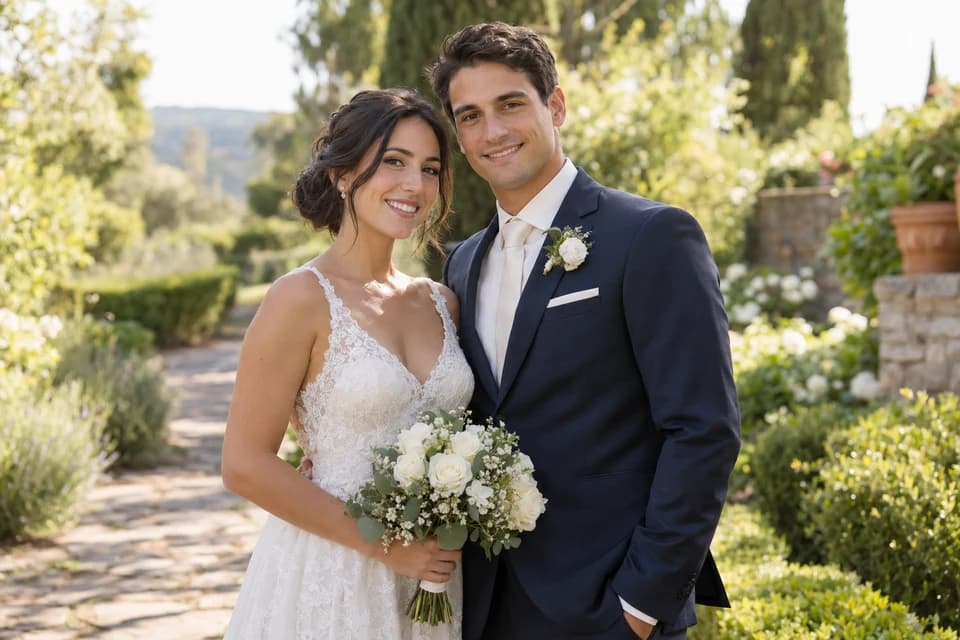 Wedding Photo in Classical Oil Style — source image uploaded to ImgtoImg