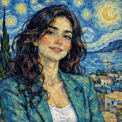 Van Gogh-Inspired style illustration