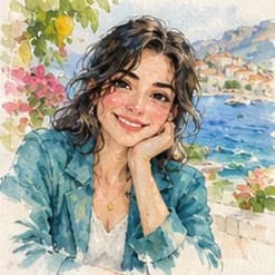 Watercolor style illustration